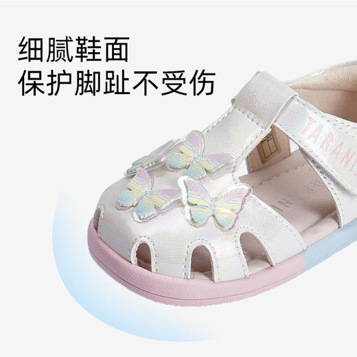 泰兰尼斯夏季婴童段可爱蝴蝶包头凉鞋T07B4B5212 商品图4