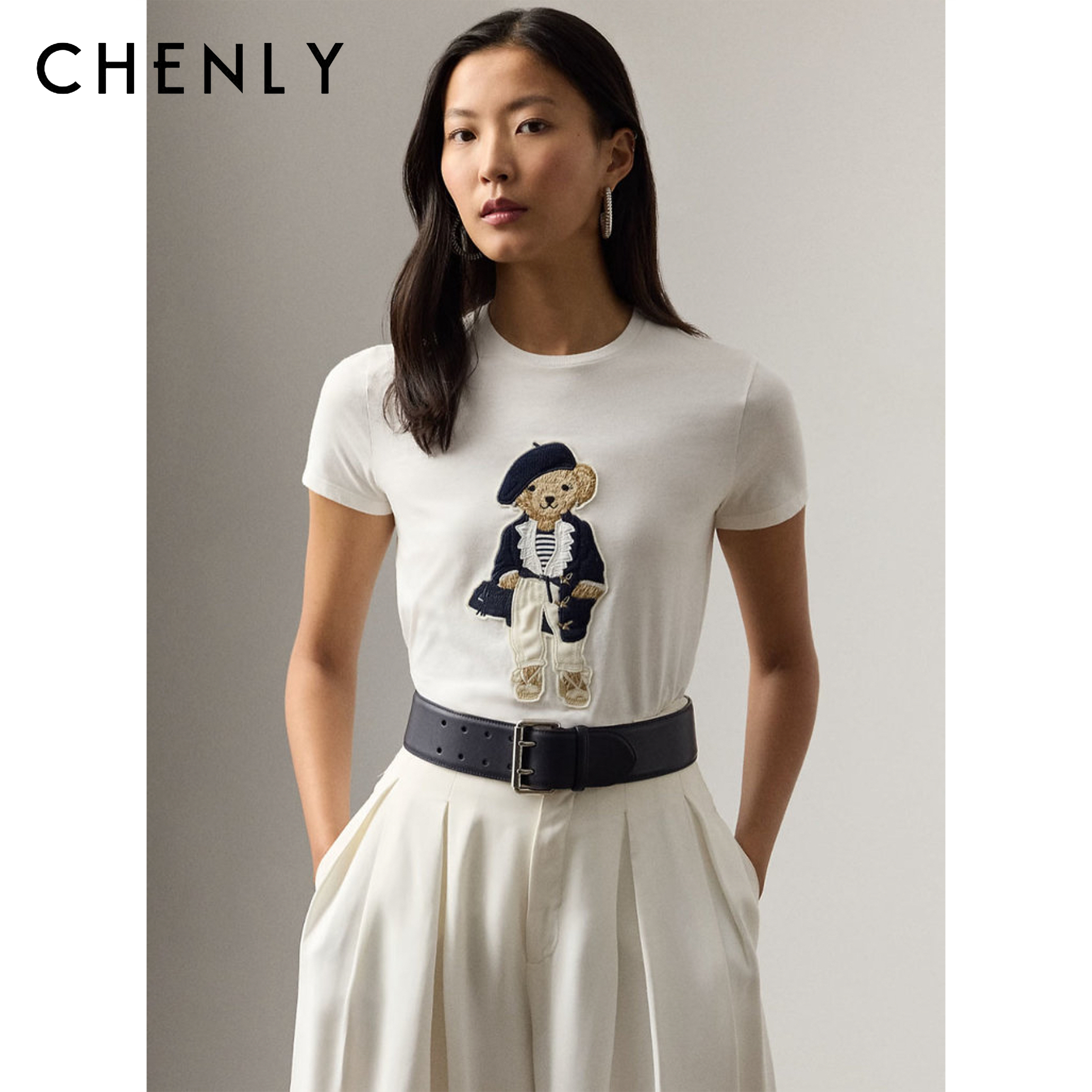 尘衣｜26SS重工小熊刺绣短袖