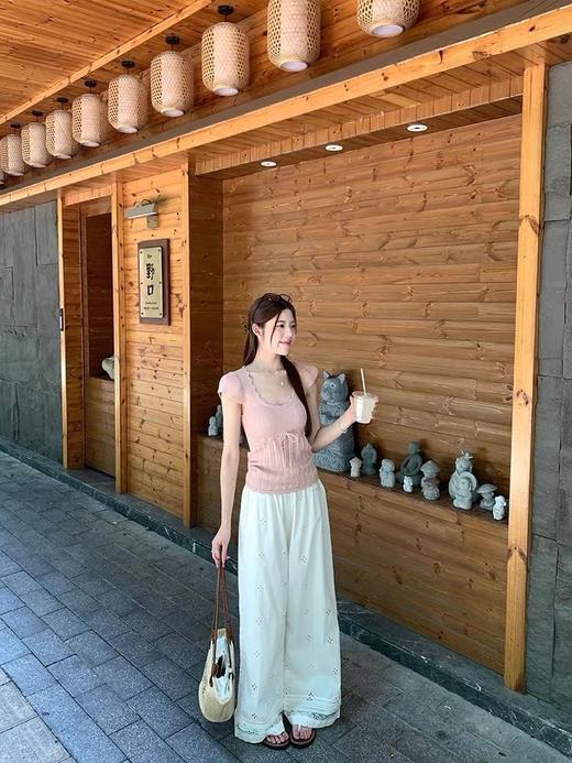 无敌好穿的重工刺绣阔腿裤 商品图6