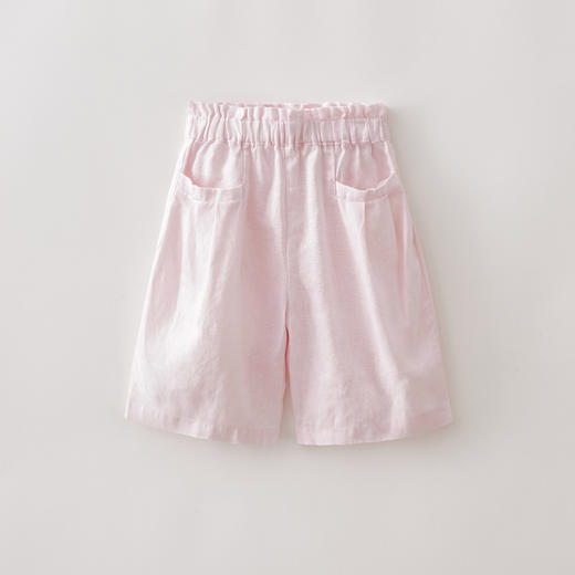 马克珍妮100%亚麻女童清凉七分阔腿裤2026年夏装新款560972 商品图1