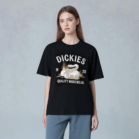 Dickies速干短袖男印花宽松重磅圆领t恤夏季新款百搭休闲半袖