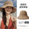 夏季镂空防晒遮阳帽透气沙滩帽彩色海边度假风宽檐编织渔夫草帽女 商品缩略图0