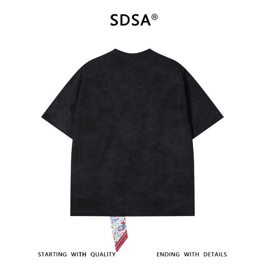 SDSA男装2026新款高贵轻奢新中式丝巾装饰设计圆领短袖T恤百搭 商品图4