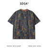 SDSA男装2026新款高贵轻奢抽象几何满印撞色圆领宽松短袖T恤百搭 商品缩略图4