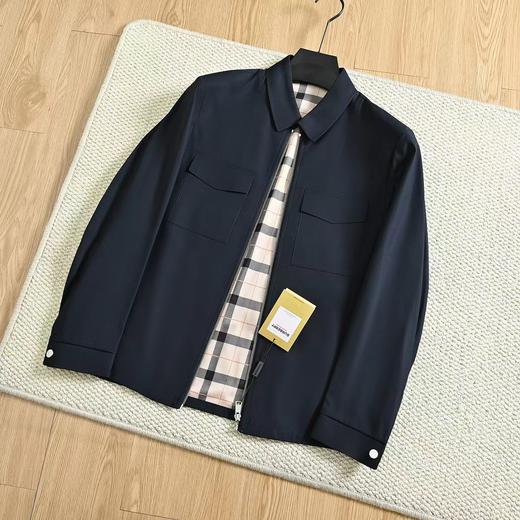 F0331104春季新款复古内里格子大方优雅翻领夹克长袖外套 商品图3