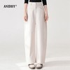 时尚高腰拉链后松紧腰休闲弯刀长裤 商品缩略图1