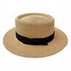 新款法式平顶草帽女大头围海边沙滩礼帽编织防晒太阳帽子夏季 商品缩略图4