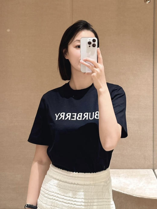 巴黎世家 26SS字母标识印花T恤 男女同款 黑色（DY） 商品图5