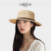 【2026新品】Christys'百年皇室品牌 花纹宝草牛皮装饰大帽檐草帽 商品缩略图1
