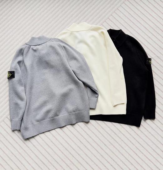 F0331119棉毛混纺半纽扣高领柔软舒适亲肤针织套头毛衣 商品图7