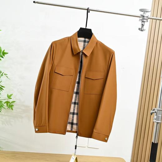F0331104春季新款复古内里格子大方优雅翻领夹克长袖外套 商品图5