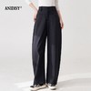 时尚高腰拉链后松紧腰休闲弯刀长裤 商品缩略图2