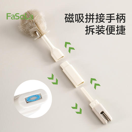 FaSoLa奶瓶刷新生婴儿专用无死角清洁刷套装硅胶杯刷奶嘴刷吸管刷 商品图4