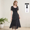 法式浪漫多层荷叶边泡泡袖碎花裙女夏季桃心领连衣裙LXD50830 商品缩略图0
