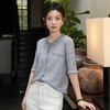 西子/海港漫步32支亚麻莱赛尔法式小香风春夏针织衫/MSHY0322 商品缩略图4