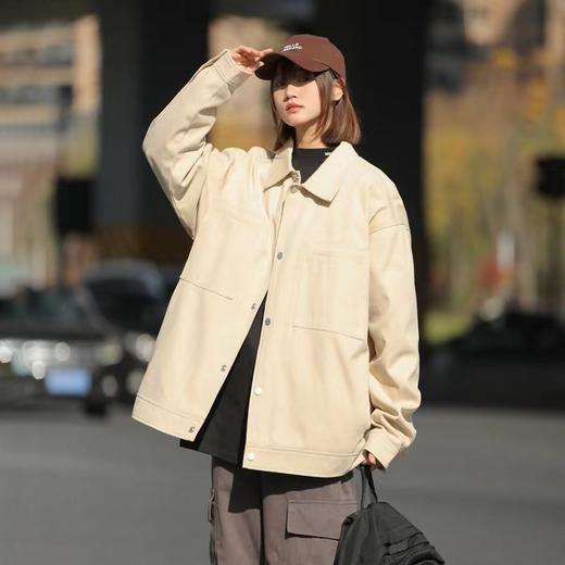 F033196春季新款舒适休闲亲肤舒适老干部风翻领夹克外套 商品图8