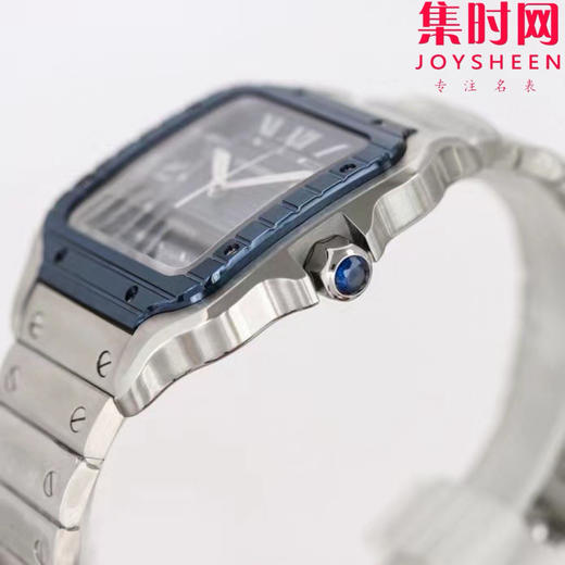 GF卡地亚山度士系列 山度士大号 钢带款 间蓝方形男士腕表 绝对是绕不开的经典 表径39.8mm 商品图6