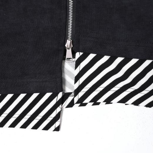 SDSA男装2026新款轻奢潮牌下摆拼接斜拉链设计圆领短袖T恤百搭 商品图4