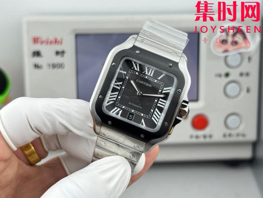 GF卡地亚山度士系列 山度士大号 钢带款 间黑方形男士腕表 绝对是绕不开的经典 表径39.8mm 商品图3