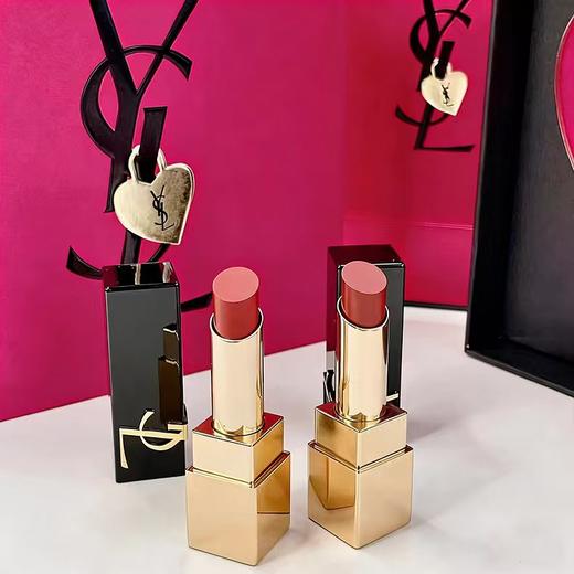 【送礼袋】YSL圣罗兰浮雕黑金方管口红3g*2支正装两件套礼盒 （#10+#1971） 香港直邮 商品图5