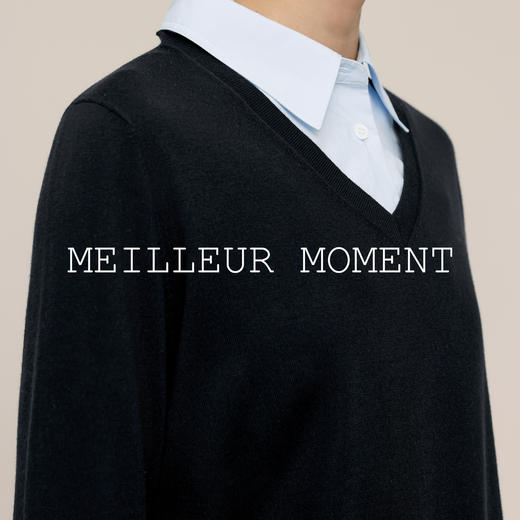 【商场同款】麦檬春秋针梭拼毛衣5G7232501 商品图2