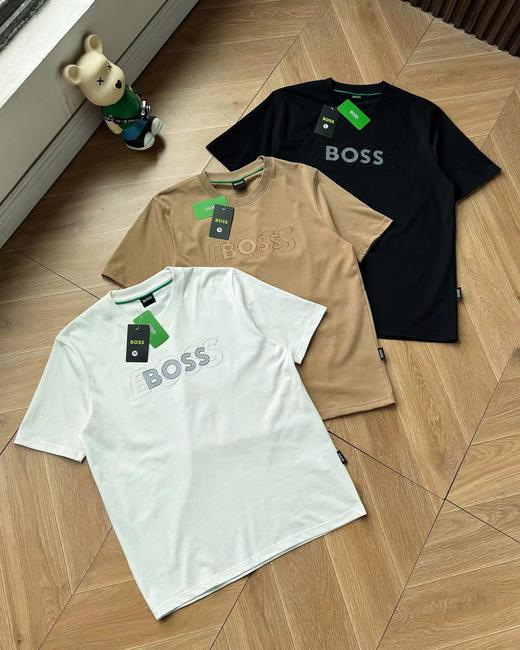 F0331118夏季新品日常三色立体刺绣字母LOGO短袖T恤 商品图0