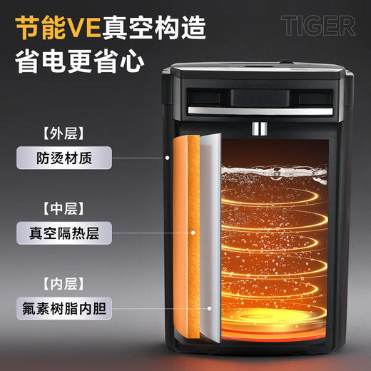 TIGER/虎牌 日本进口电水壶PIM-J30C无蒸汽智能恒温烧水VE保温壶3L 商品图3