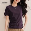 免烫抗皱80支长绒丝光棉丝滑凉感短袖圆领正肩T恤 商品缩略图2