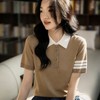 【诗页】羊 毛+桑 蚕丝Polo领短袖上衣SYM25073 商品缩略图0