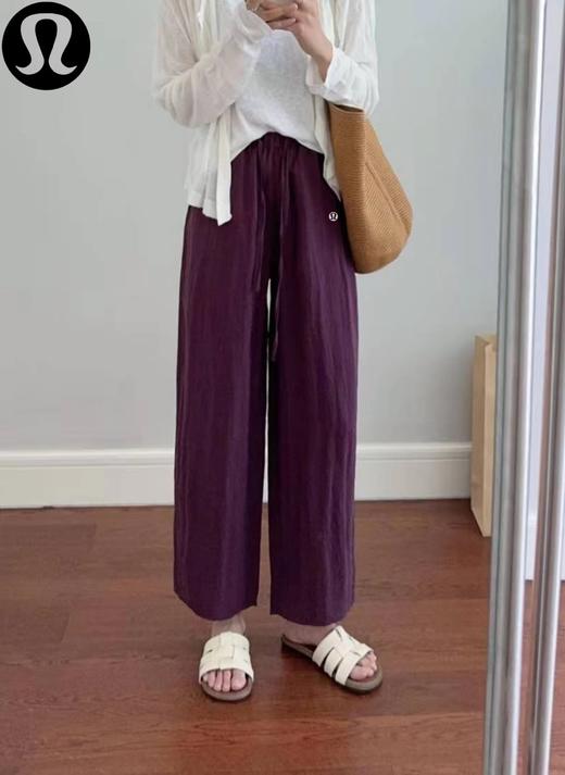 F033159春夏季新款透气舒适休闲百搭九分天丝亚麻梭织裤长裤 商品图10