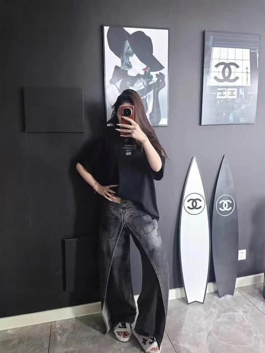 F033182夏季新款时尚百搭复古印花情侣款圆领T恤短袖 商品图6