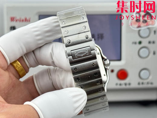 GF卡地亚山度士系列 山度士大号 钢带款 间蓝方形男士腕表 绝对是绕不开的经典 表径39.8mm 商品图8