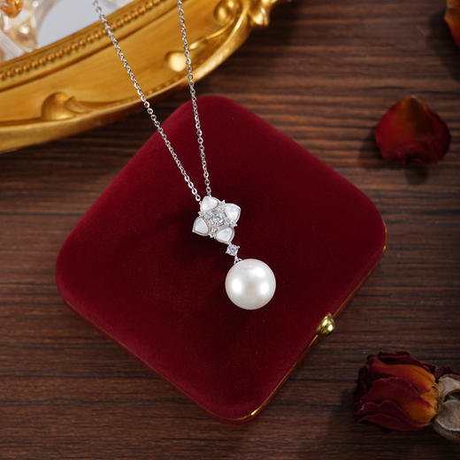 子佩集【四叶相思】银S925珍珠惜王妃套链项链【L0167】双色四叶草2602 商品图1