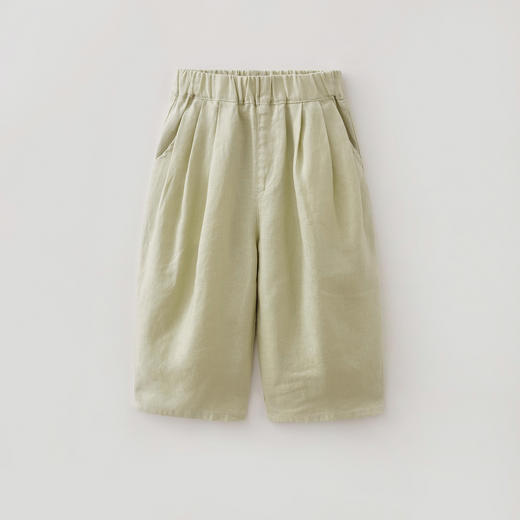 马克珍妮100%亚麻女童清凉压褶长裤2026年夏装新款560971 商品图1