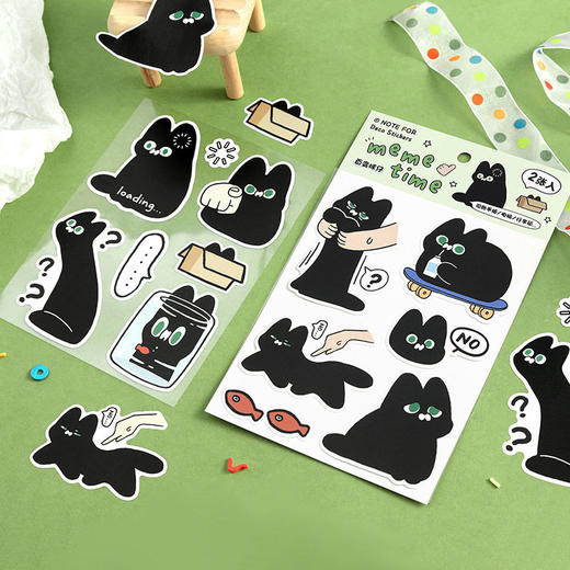 NOTE FOR猫meme系列合成纸贴纸 商品图1