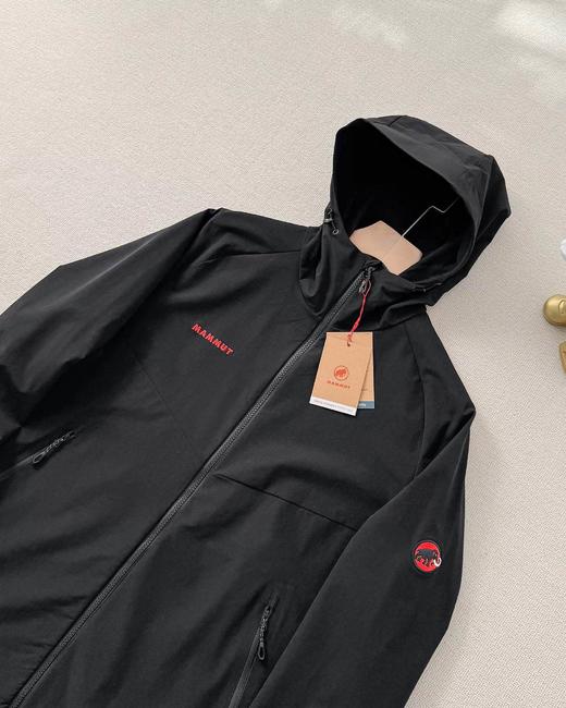 F0331102春季新款压胶软壳情侣连帽防风防泼水薄款夹克外套 商品图3