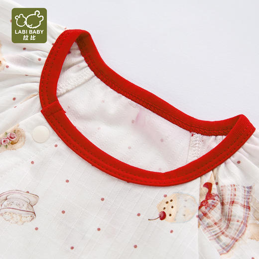 拉比童衣夏甜悦偏开连体短袖衣j6LZBC103608 商品图3