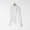 「高货yn」全新升级【铂金会员257/天猫339/差价82】(12252)洛诗琳气质通勤白衬衫2026春季新品纯棉荷叶边长袖上衣 商品缩略图0