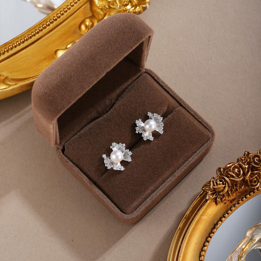 子佩集【仙姬缀梦】银S925珍珠惜王妃耳钉【E4942】双色蝴蝶结2602 商品图2