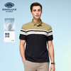 【桑蚕丝】德鲨男装高级感短袖POLO衫2026夏新款条纹撞色翻领T恤 商品缩略图0