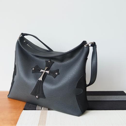 Chrome He@rts 克罗心 斜挎托特包 黑色十字架单肩包 男女同款 商品图0