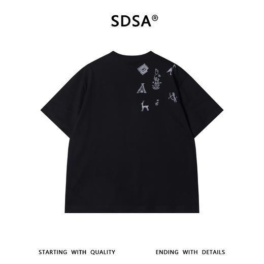 SDSA男装2026新款高贵轻奢潮牌小众印花设计圆领短袖T恤百搭上衣 商品图4