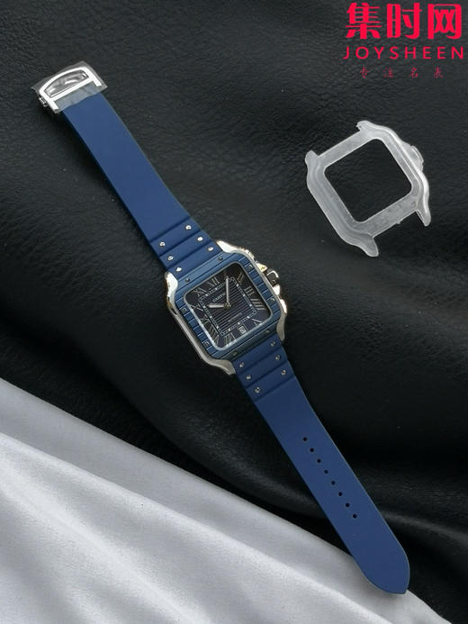 GF卡地亚山度士系列 山度士大号 间蓝方形男士腕表 绝对是绕不开的经典 表径39.8mm 商品图4