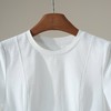 西子/素光春夏通勤百搭圆领显瘦正肩收腰白色短袖T恤/TXTJ1170 商品缩略图1