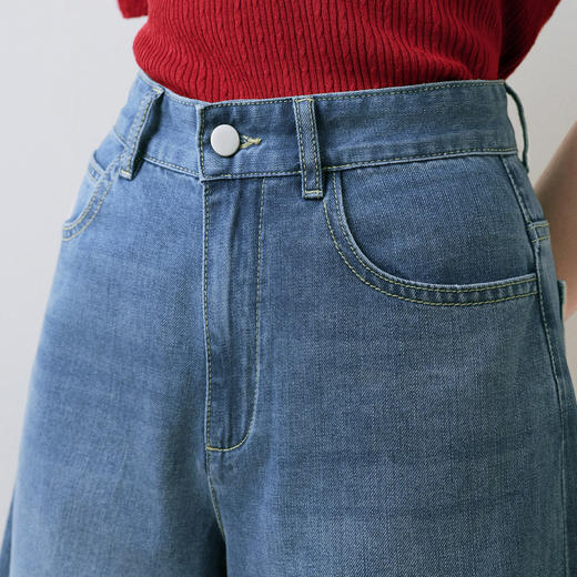 【商场同款】诗凡黎复古高阶牛仔裤2025夏新款五分裤女3G4250691 商品图3