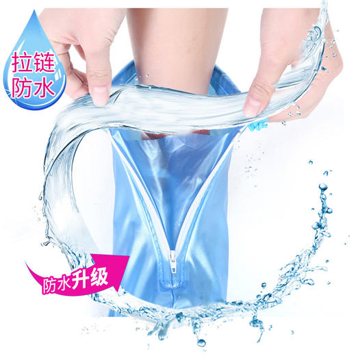 【拉链 + 抽绳双重密封❗️防水不渗水】防雨鞋套防水防滑男女雨雪天户外旅游徒步雨靴套加厚耐磨雨靴鞋套。rh 商品图1