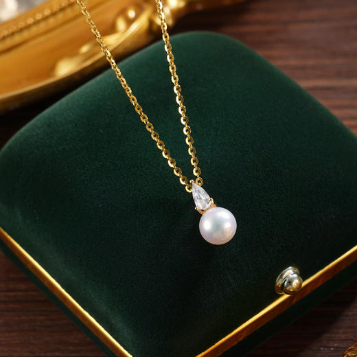 子佩集【跃动涟漪】银S925珍珠惜王妃套链项链【P3134】双色水滴2602 商品图1