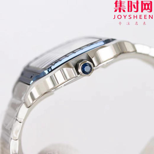 GF卡地亚山度士系列 山度士大号 钢带款 间蓝方形男士腕表 绝对是绕不开的经典 表径39.8mm 商品图5