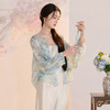 三彩【烟雨入画】2026夏季新款新中式印花烧花宽松小衫衬衣上衣C 商品缩略图3