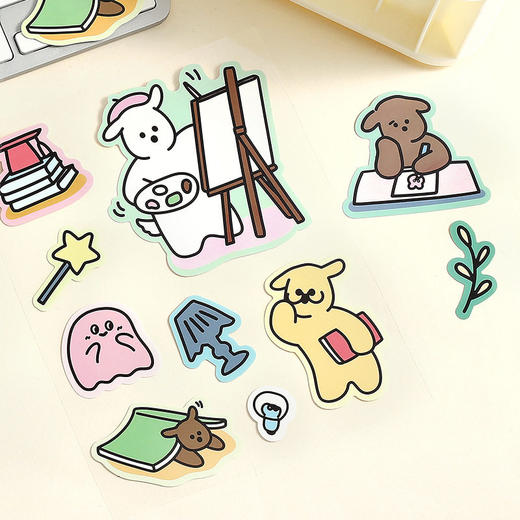 NOTE FOR没烦恼的小狗系列合成纸贴纸 商品图2